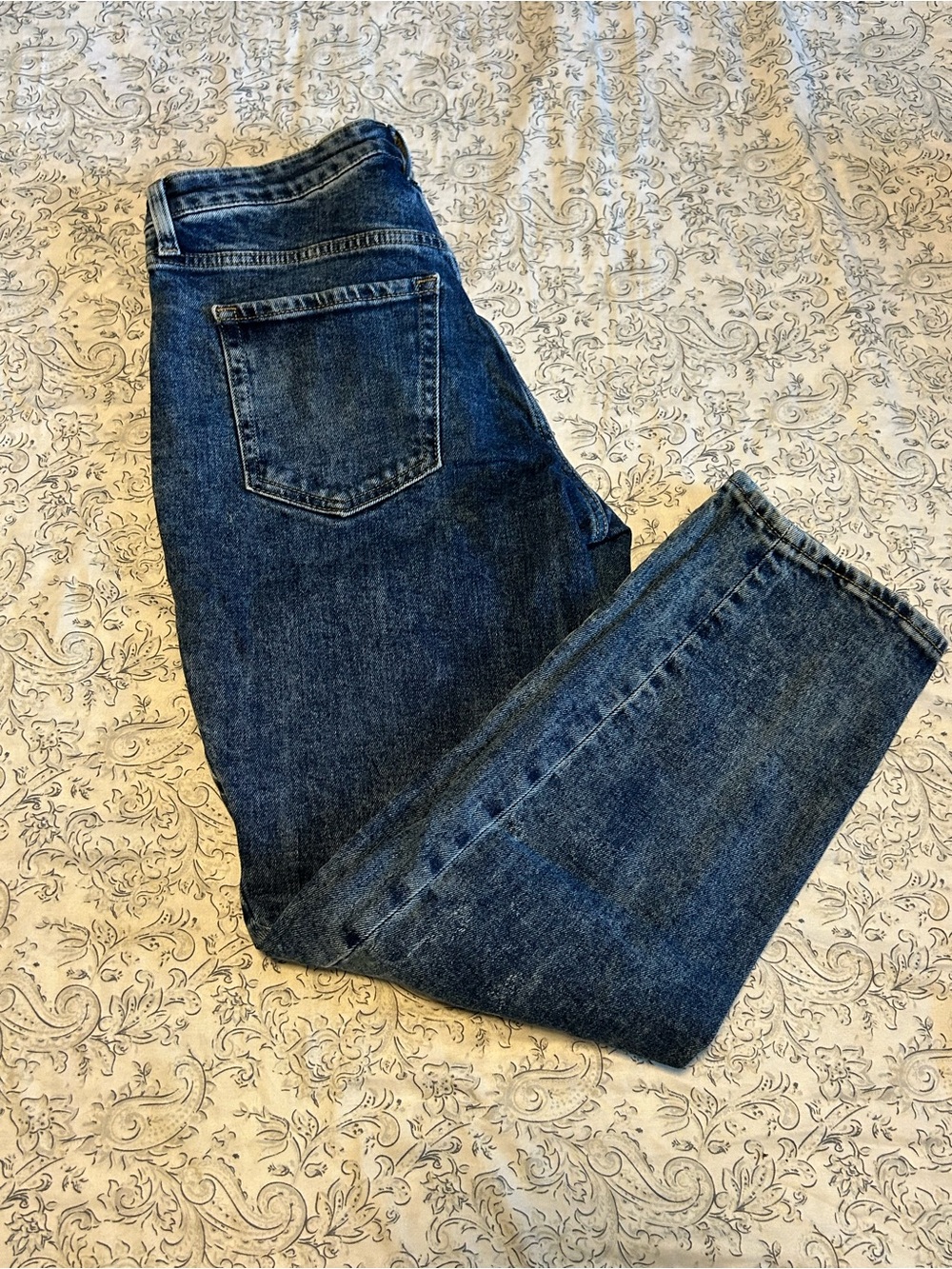 Old Navy O.G. Straight High Rise Acid Wash Jeans